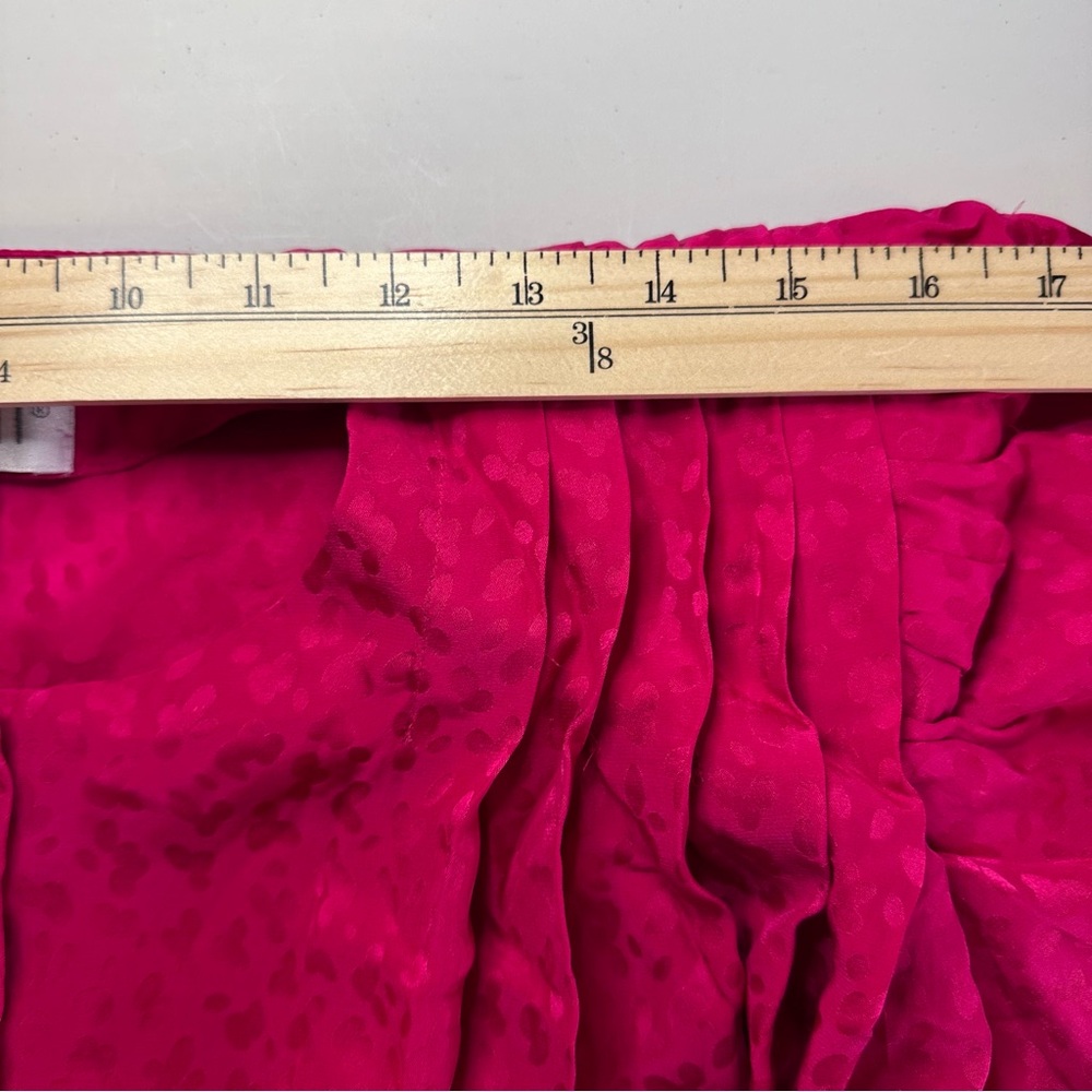 Vintage ARGENTI Silk Top Skirt Set  Sz10‎ Short Sleeve Cinch Waist Pink READ - Picture 7 of 16